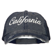 California Embroidered Low Profile Mesh Cap