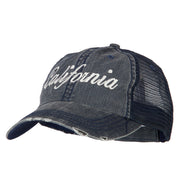 California Embroidered Low Profile Mesh Cap