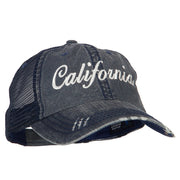 California Embroidered Low Profile Mesh Cap