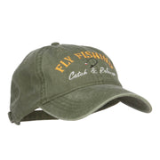 Catch Release Fly Fishing Embroidered Washed Cap