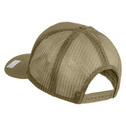 Retired US Navy Embroidered Solid Cotton Twill Mesh Prostyle Cap - Khaki OSFM