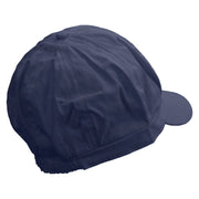 Lake Bum Embroidered Cotton Elastic Newsboy Cap - Navy OSFM