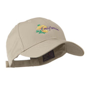 USA State Flower California Poppy Embroidery Cap