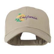 USA State Flower California Poppy Embroidery Cap