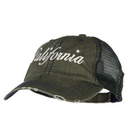 California Embroidered Low Profile Mesh Cap