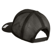 Retired US Navy Embroidered Solid Cotton Twill Mesh Prostyle Cap - Charcoal OSFM
