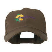 USA State Flower California Poppy Embroidery Cap