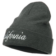 California Embroidered Long Cuff Beanie