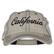 California Embroidered Low Profile Mesh Cap