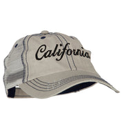 California Embroidered Low Profile Mesh Cap