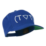 Crying Face Text Emoticon Embroidered Snapback Cap