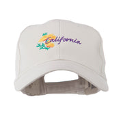 USA State Flower California Poppy Embroidery Cap