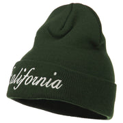 California Embroidered Long Cuff Beanie