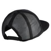 Old English Black N Patched Flat Bill Trucker Snapback Cap - Black OSFM