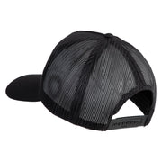USS Enterprise CVN 65 Blue Patched Solid Cotton Twill 5 panel Mesh Back Cap - Black OSFM
