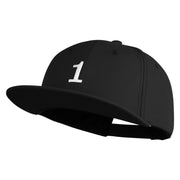 White No. 1 Iron On Glue Patched 6 Panel High Profile Structured Snapback - Black OSFM