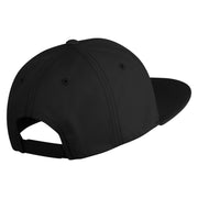 White No. 1 Iron On Glue Patched 6 Panel High Profile Structured Snapback - Black OSFM