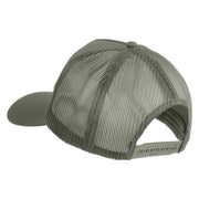 U.S. Navy Iraqi Freedom Veteran Patched Solid Cotton Twill 5 panel Mesh Back Cap - Grey OSFM