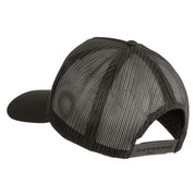 USS Enterprise CVN 65 Blue Patched Solid Cotton Twill 5 panel Mesh Back Cap - Charcoal OSFM