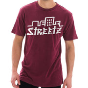 Great Streets Unisex Ring Spun Cotton Vintage Short Sleeve Crewneck Tee Shirt - Vintage-Brick XS