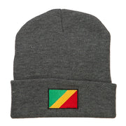 Congo Flag Embroidered Beanie