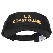 U.S. Coast Guard Embroidered Pro Style Cotton Washed Visor