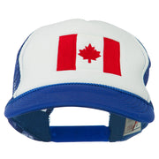 Canada Flag Embroidered Foam Mesh Back Cap