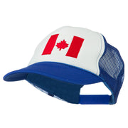 Canada Flag Embroidered Foam Mesh Back Cap