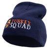 Turkey Squad Embroidered 8 inch Acrylic Short beanie - Navy OSFM