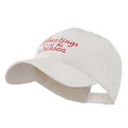 Christmas Greetings of the Season Embroidered Cap