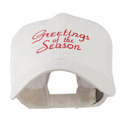 Christmas Greetings of the Season Embroidered Cap