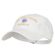 US Coast Guard Veteran Embroidered Washed Cap