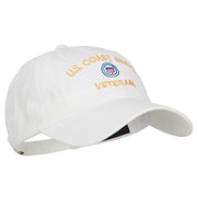 US Coast Guard Veteran Embroidered Washed Cap