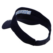 The Aqua Rodfather Embroidered Cotton Twill Sun Visor - Navy OSFM