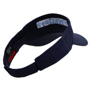 The Aqua Rodfather Embroidered Cotton Twill Sun Visor - Navy OSFM