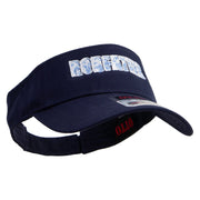 The Aqua Rodfather Embroidered Cotton Twill Sun Visor - Navy OSFM