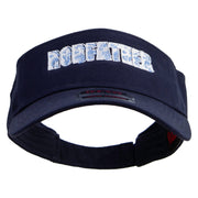 The Aqua Rodfather Embroidered Cotton Twill Sun Visor - Navy OSFM