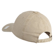 Veteran US Navy Embroidered Washed Cotton Twill Brass Buckle Cap - Khaki OSFM