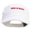 House of Soldier Embroidered Garment Washed Adjustable Army Cap - White OSFM