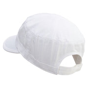 House of Soldier Embroidered Garment Washed Adjustable Army Cap - White OSFM