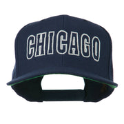 Chicago Embroidered Flat Bill Cap