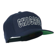 Chicago Embroidered Flat Bill Cap