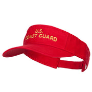 U.S. Coast Guard Embroidered Pro Style Cotton Washed Visor