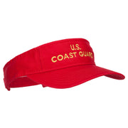 U.S. Coast Guard Embroidered Pro Style Cotton Washed Visor