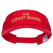 U.S. Coast Guard Embroidered Pro Style Cotton Washed Visor