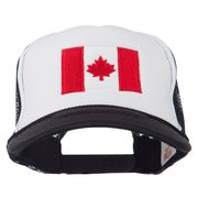 Canada Flag Embroidered Foam Mesh Back Cap