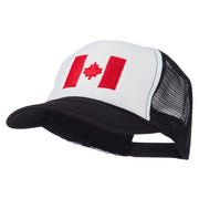 Canada Flag Embroidered Foam Mesh Back Cap