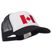 Canada Flag Embroidered Foam Mesh Back Cap