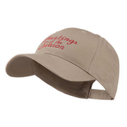 Christmas Greetings of the Season Embroidered Cap