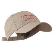 Christmas Greetings of the Season Embroidered Cap